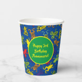 Tree Frogs Kindergeburtstag Pappbecher (Rückseite)