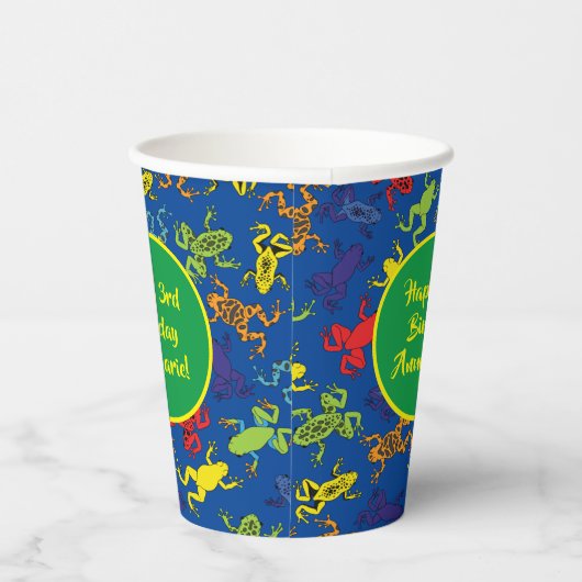 Tree Frogs Kindergeburtstag Pappbecher (Rechts)