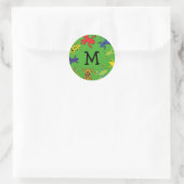 Tree Frogs Niedlich Kid's Monogram Envelope Sticke Runder Aufkleber (Tasche)