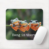 Tree Frogs Trio - Hang in There Mousepad (Mit Mouse)