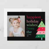 Tree Fun Moderner Urlaub Postkarte (Vorne/Hinten)