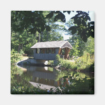 Tree-Gerahmt Covered Bridge Magnet