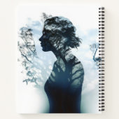 Tree Girl Double Exposure Notizblock (Rückseite)