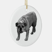 Tree Glow Bulldog Keramik Ornament (Rechts)