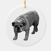 Tree Glow Bulldog Keramik Ornament (Hinten)