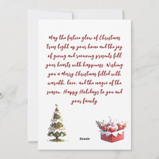 Tree Glow & Presents Feiertagskarte (Rückseite)