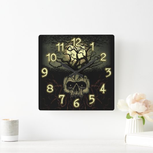 Tree God Quadratische Wanduhr (Zuhause)