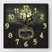 Tree God Quadratische Wanduhr (Vorderseite)