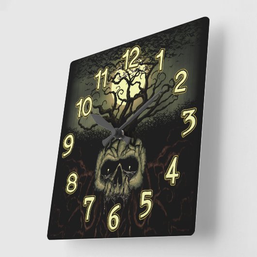 Tree God Quadratische Wanduhr (Winkel)