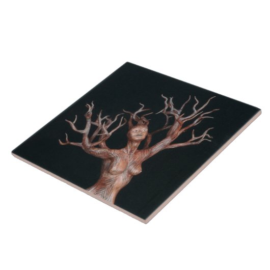 Tree Goddess Keramik Tile Fliese (Seite)