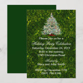 Tree Green Christmas Party Einladungen (Vorne/Hinten)