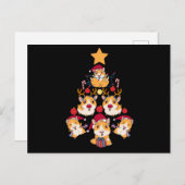 Tree guinea pig Christmas animals lover Postkarte (Vorne/Hinten)