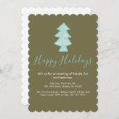 Tree Hand Sketched Holiday Card Einladung (Vorne/Hinten)