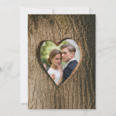Tree Heart Gradient Foto Wedding Couples Dusche Einladung (Rückseite)