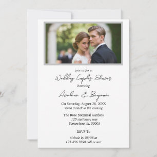 Tree Heart Gradient Foto Wedding Couples Dusche Einladung