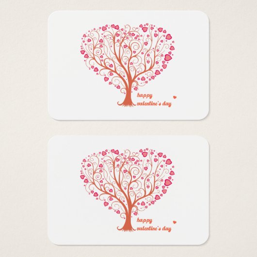 Tree Heart Happy Valentine Day (Vorne & Hinten)