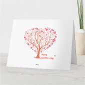 Tree Heart Happy Valentine Day Card Karte (Rückseite)