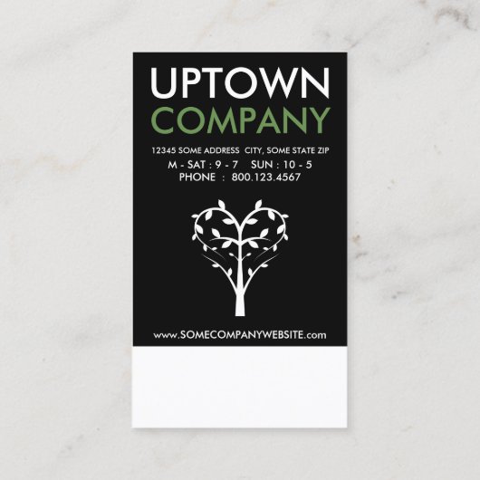 Tree Heart Loyalty Punch Card Treuekarte (Rückseite)