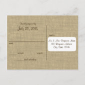 Tree Hearts Wedding Response Card Einladungspostkarte (Rückseite)