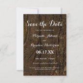 Tree Herz Foto Rustikale Hochzeit Speichern Sie di Save The Date (Rückseite)