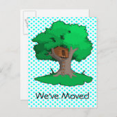 Tree House Änderung der Adresse Postkarte (Vorne/Hinten)