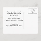 Tree House Änderung der Adresse Postkarte (Rückseite)