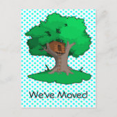 Tree House Änderung der Adresse Postkarte (Vorderseite)