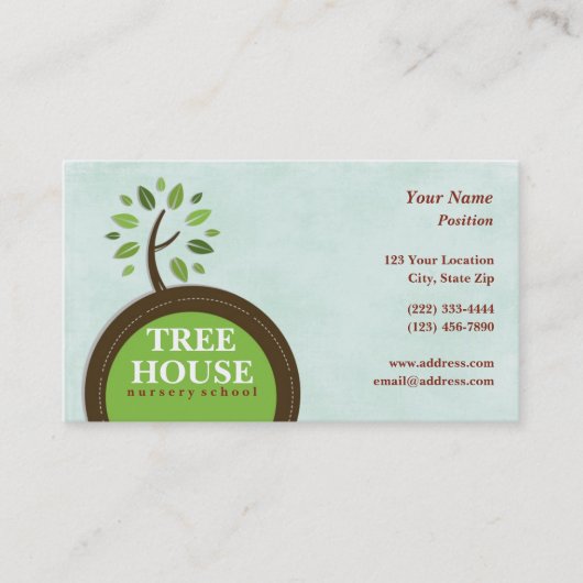 Tree House Kinderzimmer Business Cards Visitenkarte (Vorderseite)