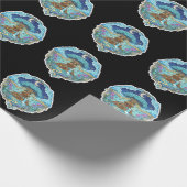 Tree House Under Moon Fantasy magical illustration Geschenkpapier (Ecke)