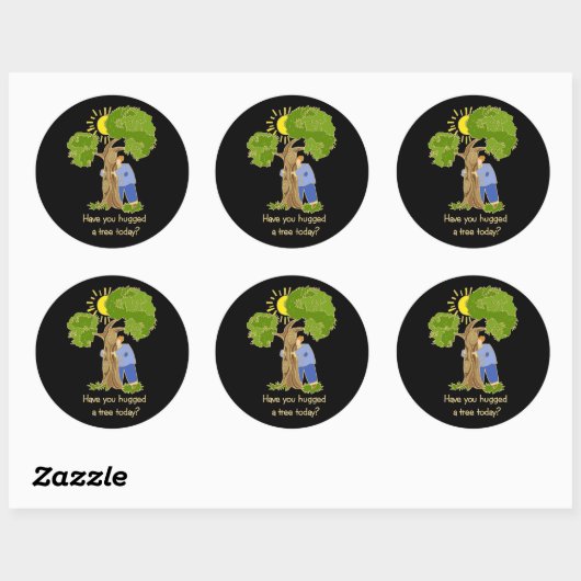 Tree Hugger-Aufkleber Runder Aufkleber (Blatt)