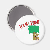 Tree Hugger Dog Magnet (Vorderseite/Rückseite)