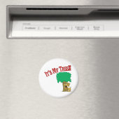 Tree Hugger Dog Magnet (In Situ (Geschirrspüler))