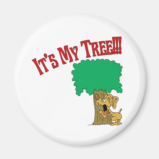 Tree Hugger Dog Magnet (Vorne)