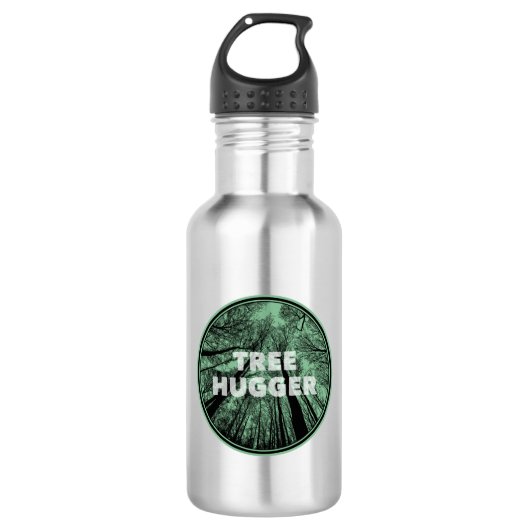 Tree Hugger Green Edelstahlflasche (Vorderseite)