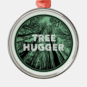 Tree Hugger Green Ornament Aus Metall