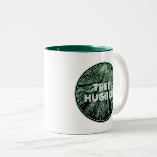 Tree Hugger Green Zweifarbige Tasse (VorderseiteRechts)