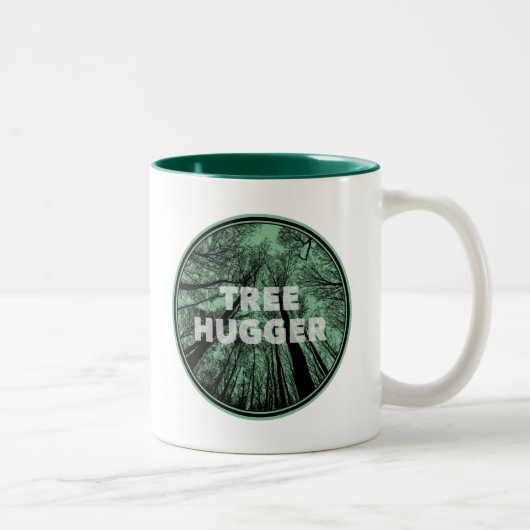 Tree Hugger Green Zweifarbige Tasse (Rechts)
