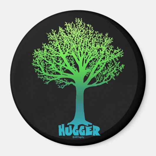 Tree Hugger grüner Regenbogen Magnet (Vorne)