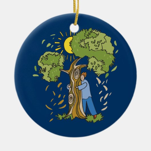 Tree Hugger Keramikornament (Vorne)