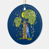 Tree Hugger Keramikornament (Links)