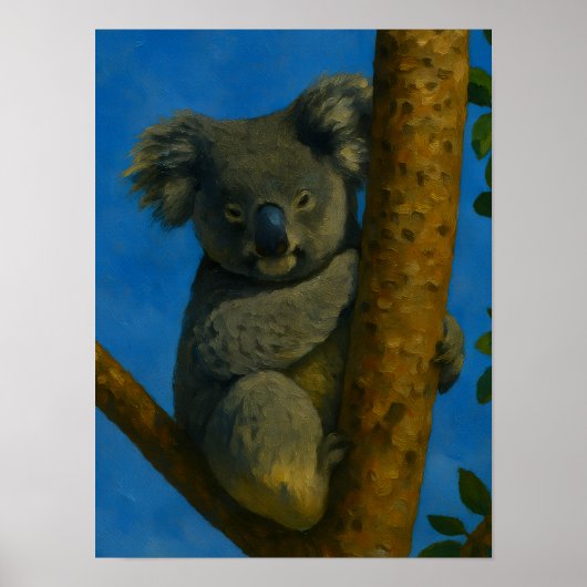 Tree Hugger - Koala in der Kanopie Poster (Vorne)