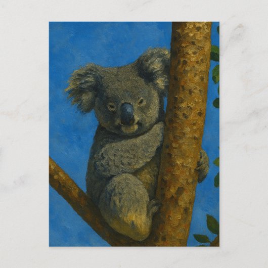 Tree Hugger - Koala in der Kanopie Postkarte (Vorderseite)