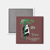 Tree Hugger Panda Magnet (Vorderseite/Rückseite)