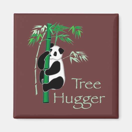 Tree Hugger Panda Magnet (Vorne)