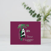 Tree Hugger Panda Postkarte (Stehend Vorderseite)