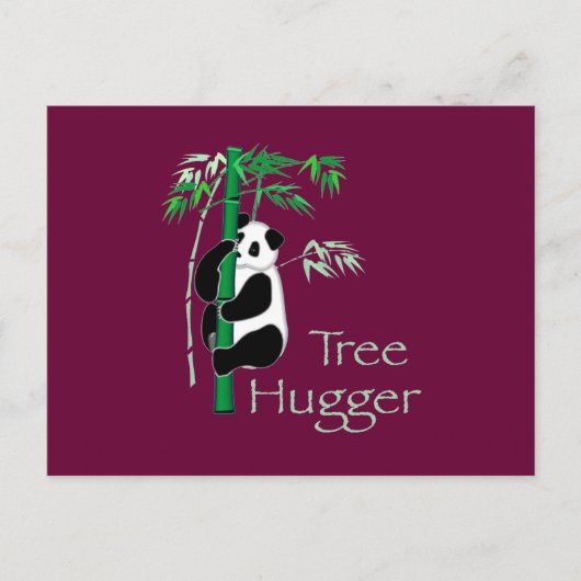 Tree Hugger Panda Postkarte (Vorderseite)