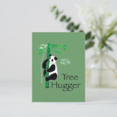 Tree Hugger Panda Postkarte (Stehend Vorderseite)