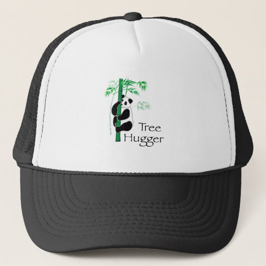 Tree Hugger Panda Truckerkappe (Vorderseite)