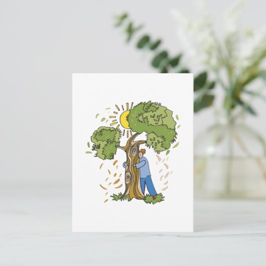 Tree Hugger Postkarte (Stehend Vorderseite)