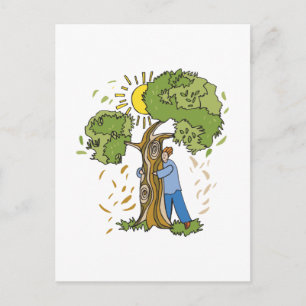 Tree Hugger Postkarte